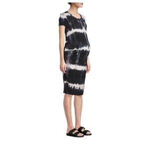 TIME AND TRU TIE DYE SHORT SLEEVE MATERNITY DRESS